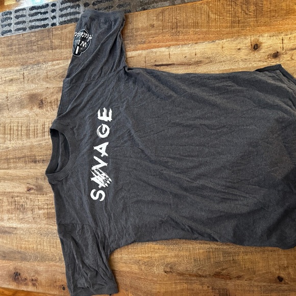 Savage black and white Navy Blue or gray T-Shirt long length tee men’s NEW XXL - Picture 11 of 15